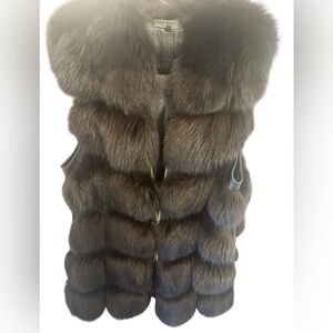 Luxurious Brown Fur Vest